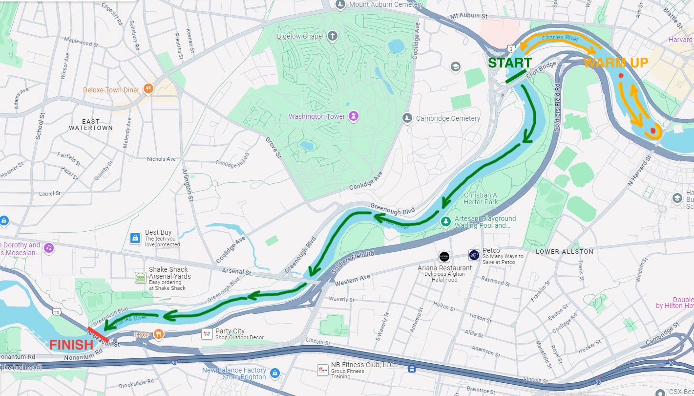 HOTQ Race Map and Warm Up Area