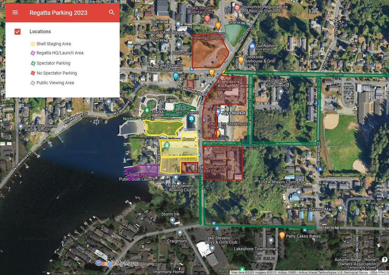 Participant and Spectator Parking Map